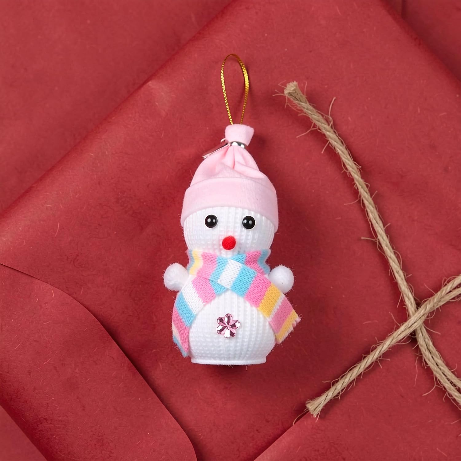 INOOMP 10pcs Snowman Christmas Ornaments, Cute Pendants for Party Decor image 5