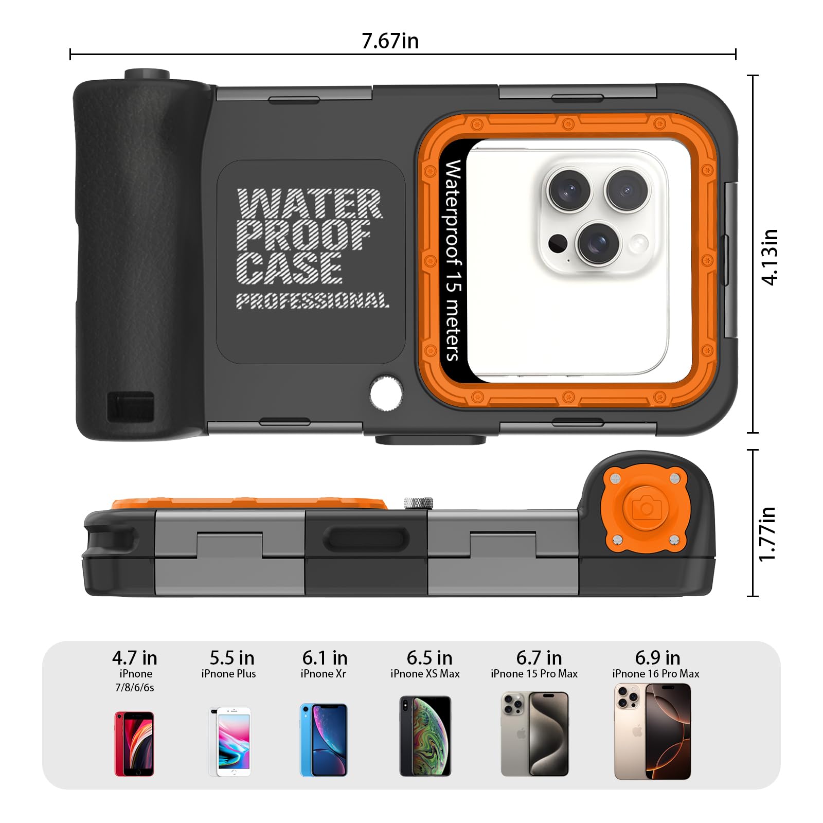 Waterdichte telefoonhoes 7,0 inch onderwater waterdichte mobiele telefoon waterbeschermhoes mobiele telefoon waterdicht zwemmen baden voor iPhone 17 Pro 17 Air 17 Pro Max 16e 15 16 Pro 16 15 Pro Max Waterdichte telefoonhoes 7,0 inch onderwater waterdichte mobiele telefoon waterbeschermhoes mobiele telefoon waterdicht zwemmen baden voor iPhone 17 Pro 17 Air 17 Pro Max 16e 15 16 Pro 16 15 Pro Max