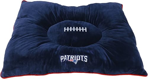 Miniatura 7 de Pets First Cama para mascotas de la NFL – Cama de almohada de felpa suave y acogedora de los Pittsburgh Steelers – Cama de fútbol para perros.