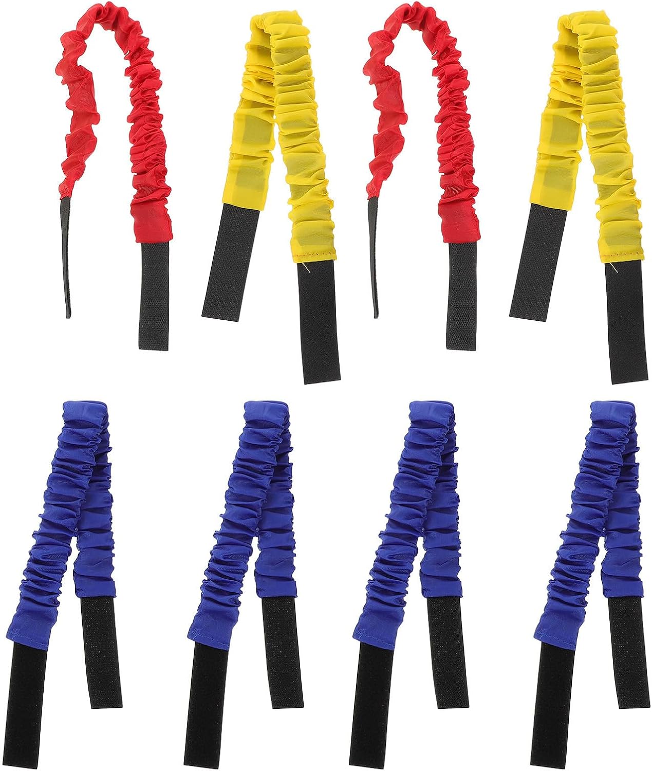 8pcs Two Person Three Leg Race Bands Outdoor Ankle Straps for Games | Oxford Fabric and Rubber Build, Adjustable Fit with Lightweight Elastic Feel, for Parent Activities and Users of Ages
