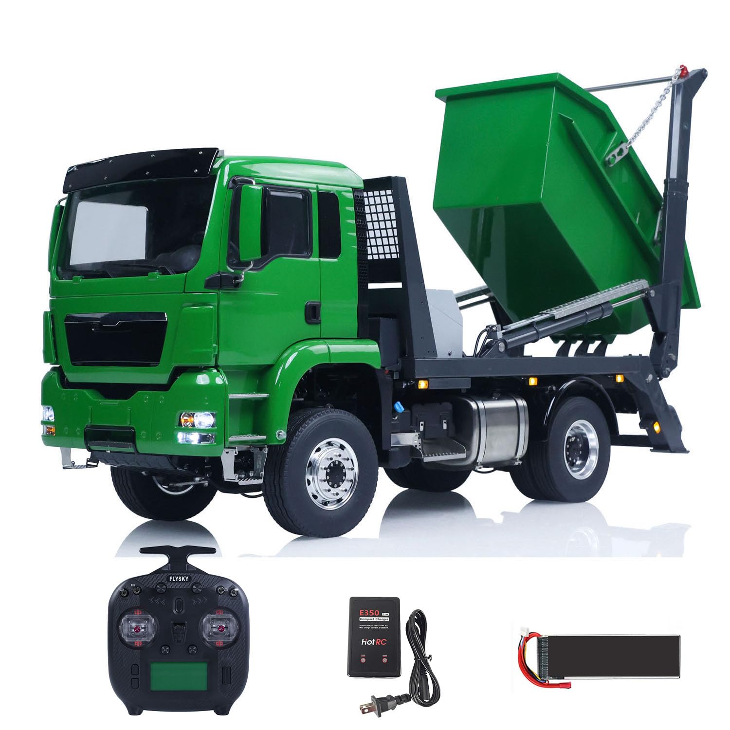TOUCAN RC HOBBY LESU Metal 1 14 RC Hydraulic Swing Arm Garbage Truck 4X4 Skip Loader RTR TGS
