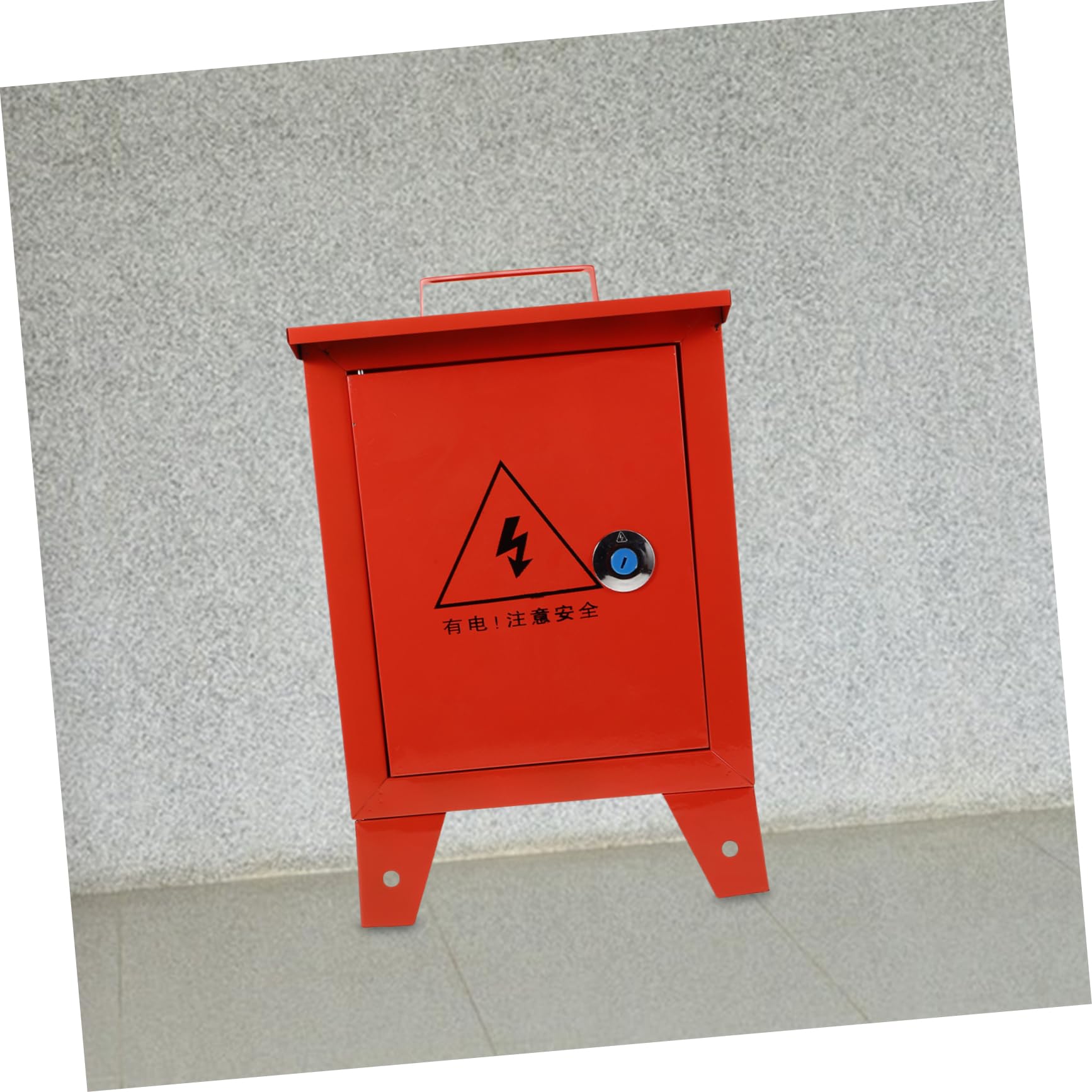 Caja Eléctrica Portátil de Metal Rojo para Obra Exterior E Interior | Protección de Distribución Temporal, Construcción Robusta, Acabado Fácil de Limpiar, Uso en Taller