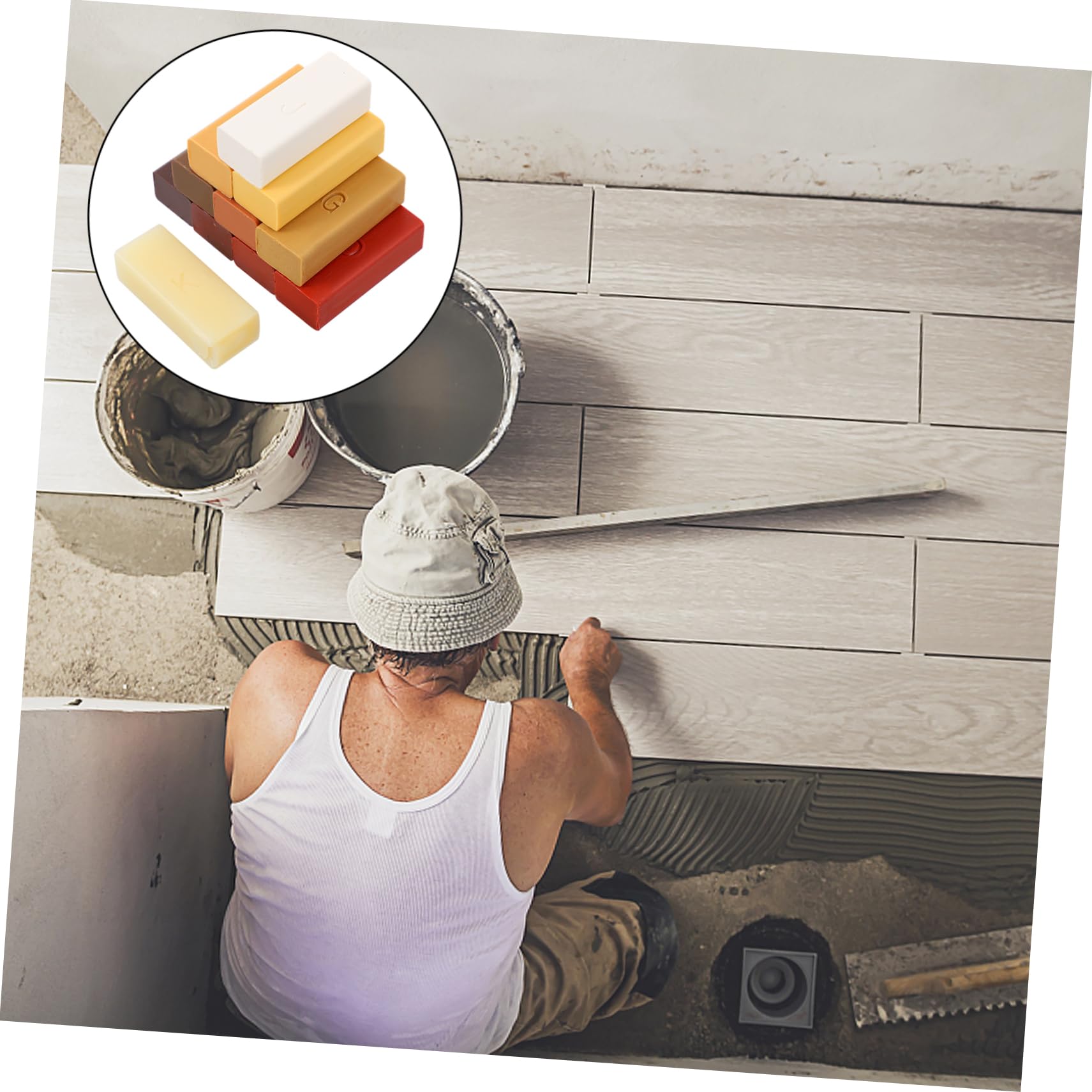 Beavorty Cera Per Riparazione Dei Pavimenti in Materiale Naturale Paraffina Per Riparazione Dei Graffi Su Pavimenti e Mobili Cera Adatta Per Laminato e Superfici in Materiale Naturale