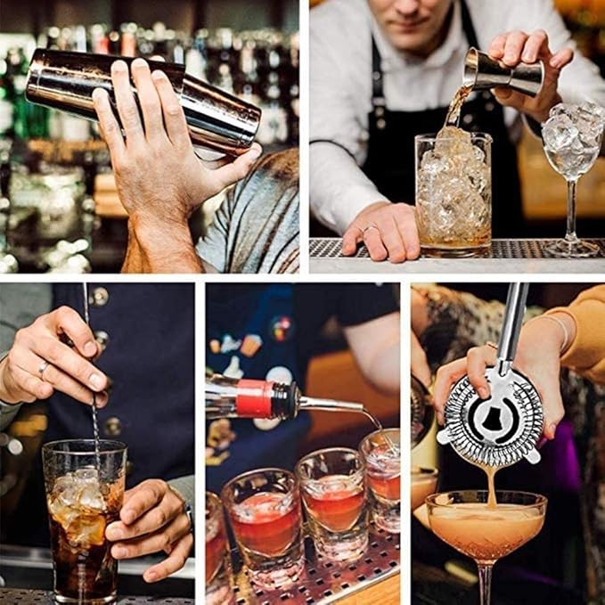 Kit de Coctelera de 14 Piezas de Acero Inoxidable miniatura 4