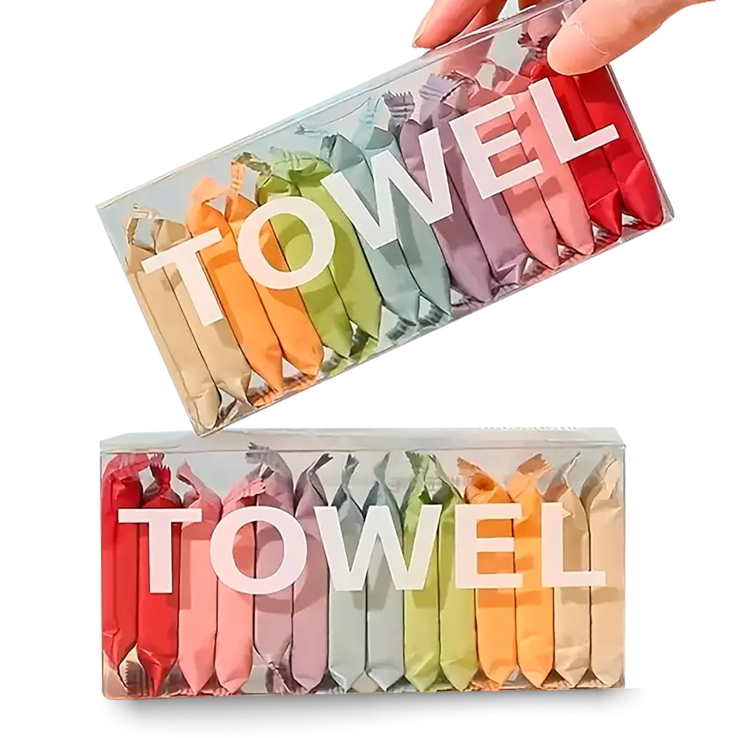 Disposable Face Towels & Compressed Washcloths for Travel - Fast Drying Lightweight Camping Towels, Magic Towel Minis for Your Purse, One Size Beauty Makeup Remover Wipes Individually Wrapped, 14 PCS