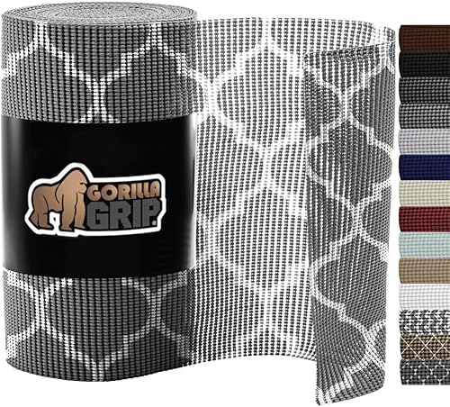 Miniatura 1 de Gorilla Grip Revestimiento original para cajones y estantes, no adhesivo, duradero y fuerte, con revestimiento de agarre para cajones de cocina,