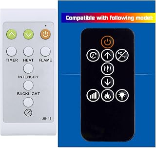 Replacement Remote Control Compatible for Paramount Fitness EF-WM410 W914-36F W914-48FT EF-WM411 EF-WM407 EF-WM395 Home Electric Fireplace Heater,with Oversized Buttons