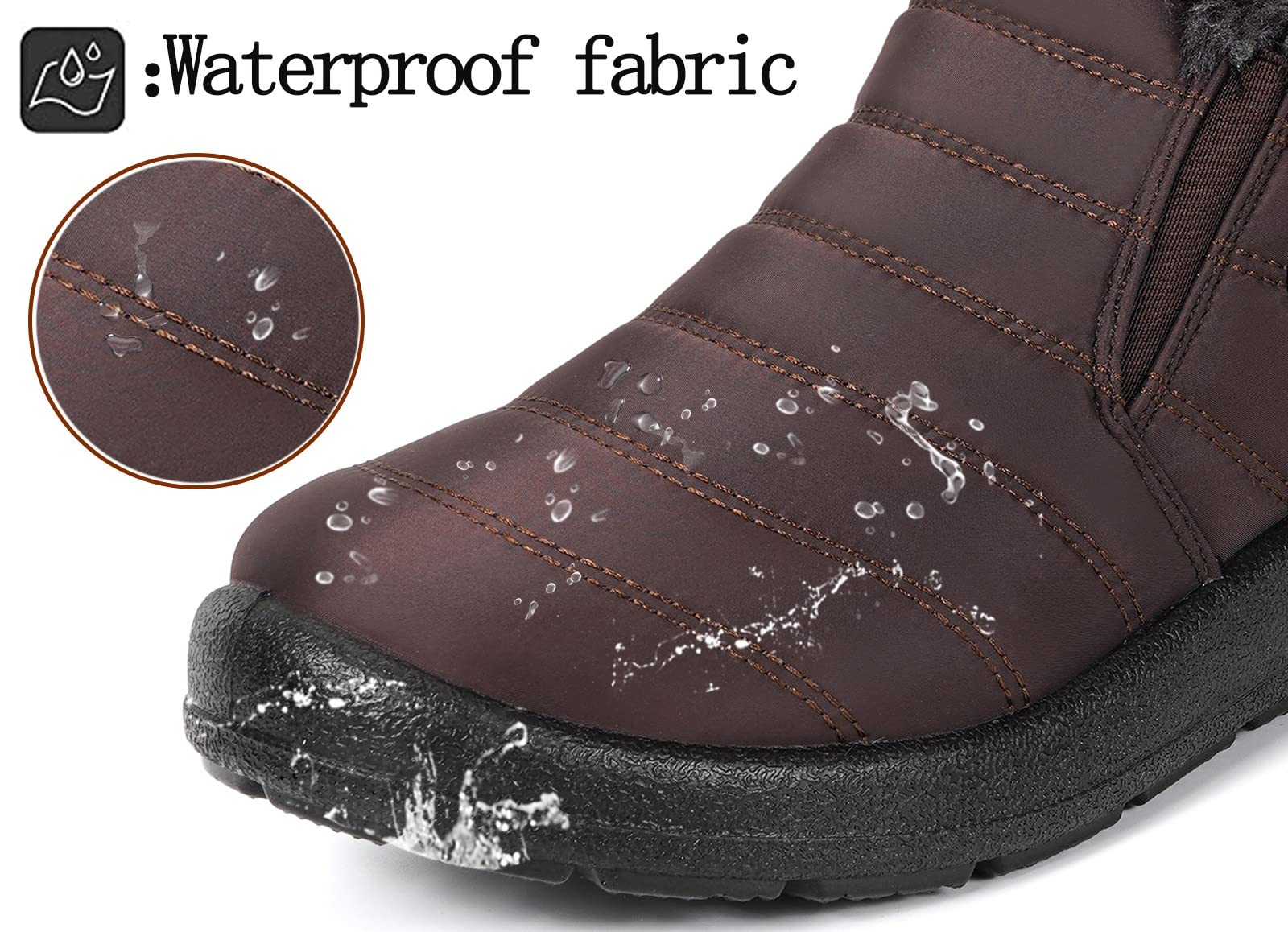 Gaatpot Stivali Donna Stivaletti Invernali Stivali da Neve Caldo Peluche Scarpe Impermeabili 36-43