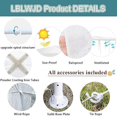 Miniatura 6 de Tienda de campaña para fiestas, tiendas de campaña al aire libre para fiestas, graduaciones, bodas, cumpleaños, carpas de patio, carpa al aire