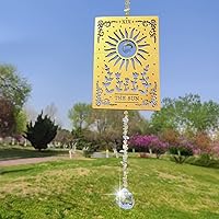 Vista 11 de Prisma de cristal con bola de cristal transparente de loto dorado, amatista natural, atrapador de sol, fabricante de arco iris, cristales colgantes