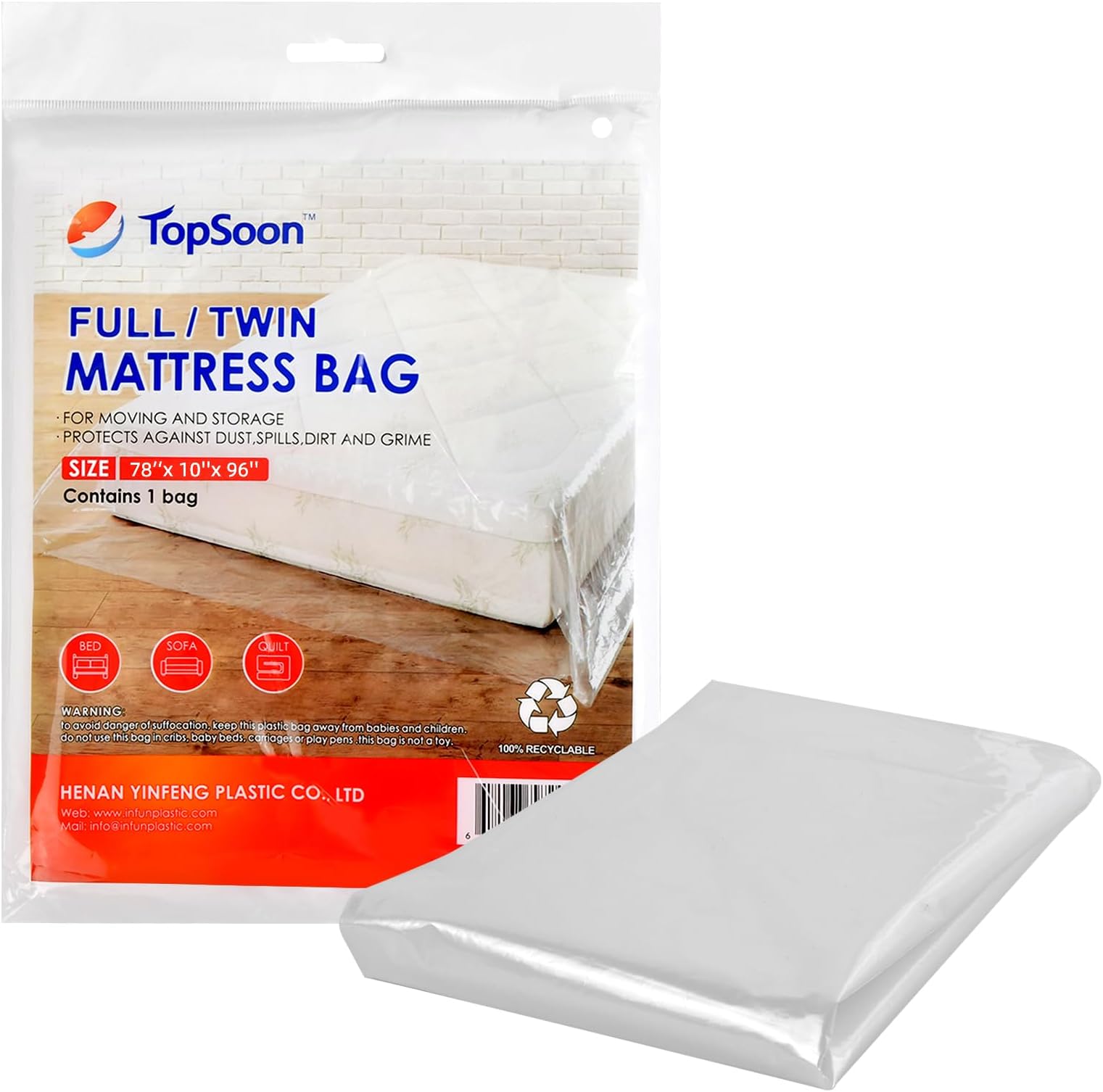 Borsa per materasso King per traslochi, resistente, spessa e
