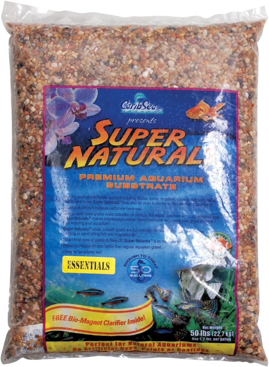 Carib Sea ACS00878 50-Pound Zen Garden Gravel for Aquarium, 1/4-3/8-Inch