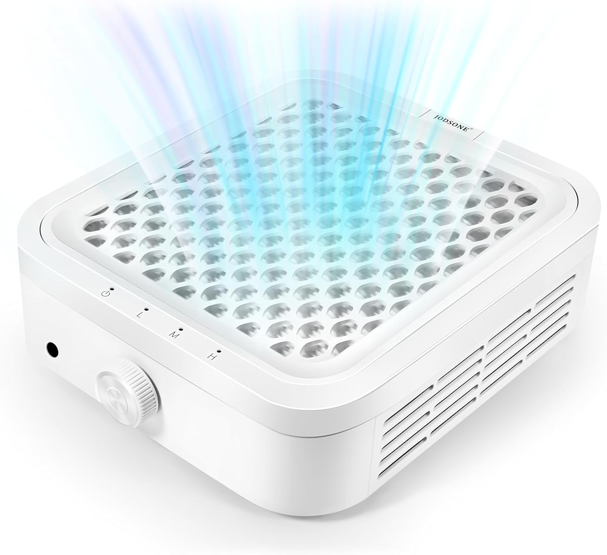 JODSONE 120W Nail Dust Collector Powerful Vacuum Fan Dust Collector Nail with Reusable Filter Manicure Tool for Nail Polishing Salon and Home Use