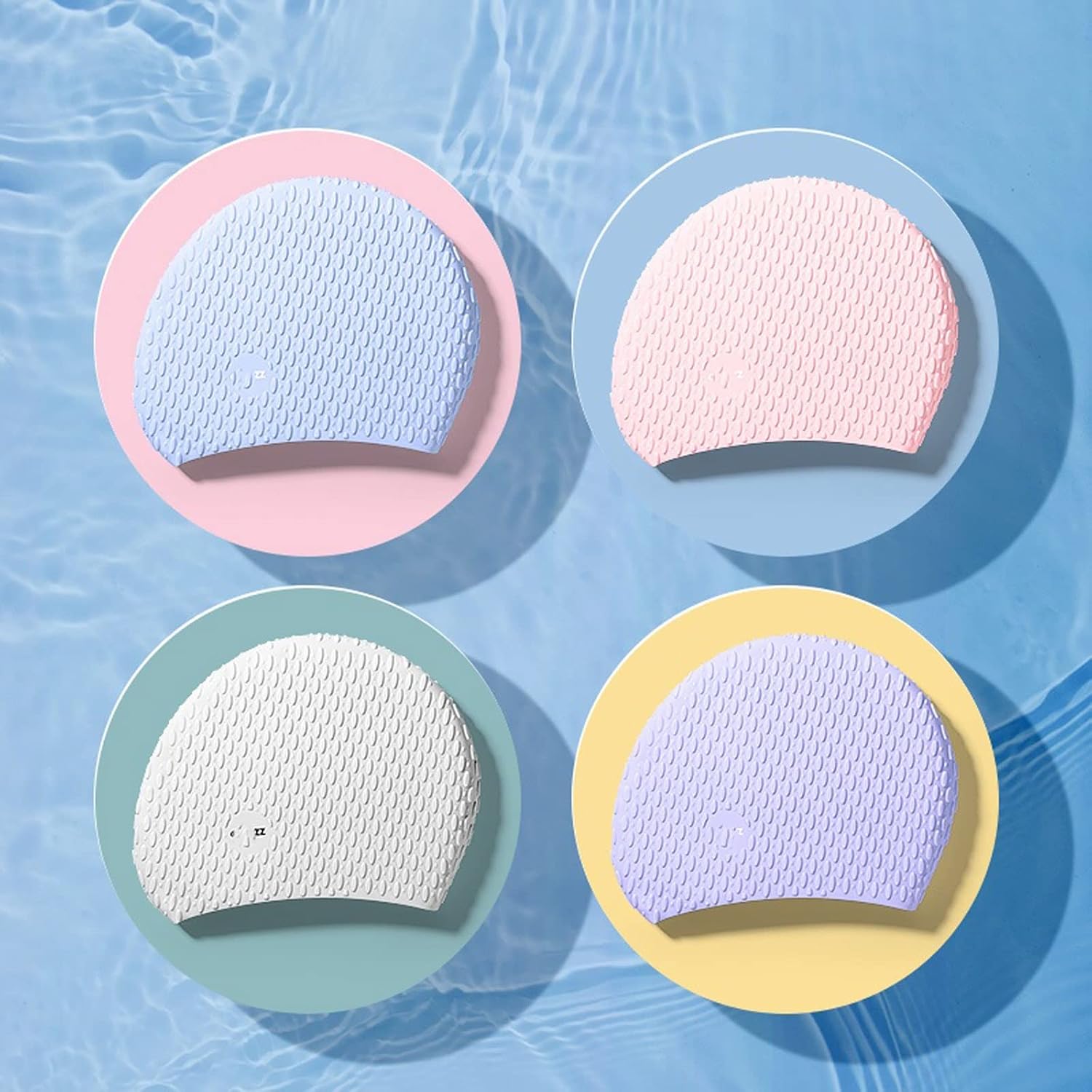 Swim Caps Water Sports Men Swimming Cap for Pool Swim Caps Long Hair Women Swimming Hat for Men Quality Fashion Print Brand(Purple)