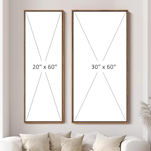 Miniatura 7 de wall26 Lienzo enmarcado extra grande para pared, diseño de ondas abstractas retro en naranja, amarillo y verde azulado, obra de arte contemporánea