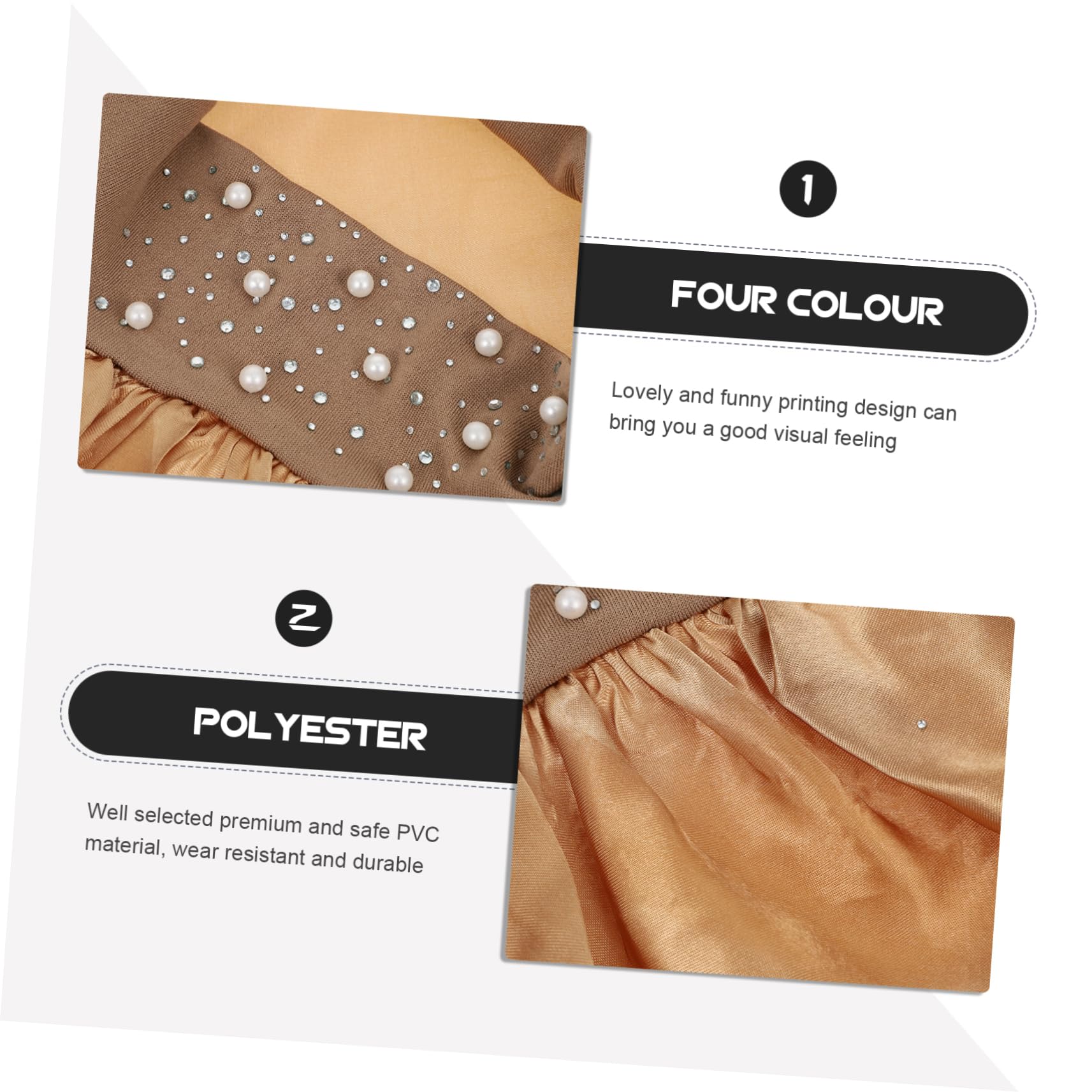 Healeved 8stücke Elastische Duschhaube Aus Wasserdichtem Material Goldene Satin Schlafhaube Für Damen Für Badezimmer Make-up Spa Und Reisen Universelle Passform