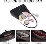 CLUCI Petit sac à épaule, pour femmes tendance avec 2 Bracelet amovible, Purse en cuir végétalien pour le corps croisé, sac à main en flap