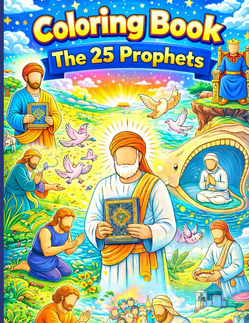 The 25 Prophets in Islam Coloring Book: Stories of the Prophets for Kids | Islamic Educational Coloring Book