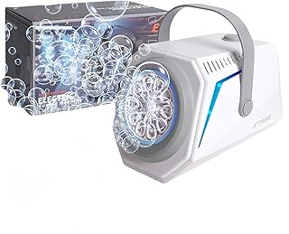 シャボン玉製造機 自動バブルメーカー,シャボン玉,バブルガン,電動式,液漏れ防止, LED光る,ガン玉,USB充電式,雰囲気作り,2in1遊び 子供大人向け プレゼント