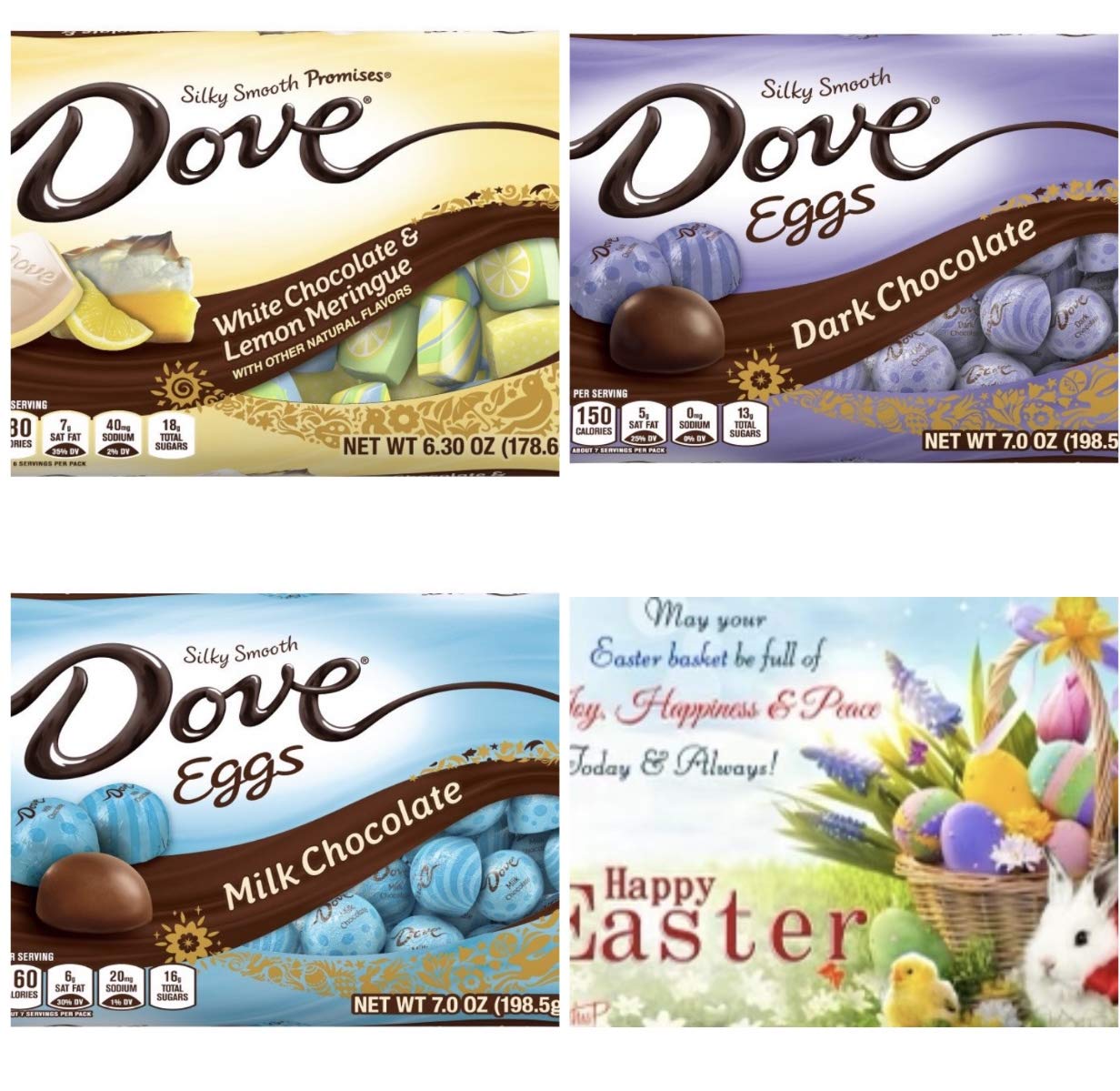 Buy Easter Variety Dove Silky Smooth Promises White Chocolate Lemon