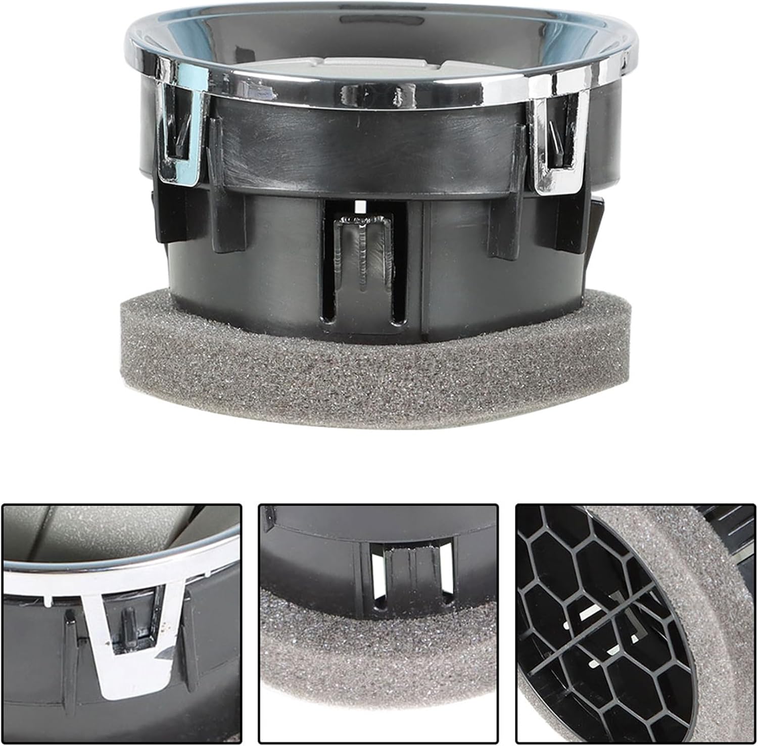 WFLNHB Car Front Interior Dashboard A/C Heater Air Vent 1Pcs Replacement for F150 2009-2014 9L3Z-19893-CA 9L3Z19893CA CL3Z-19893-EA CL3Z19893EA Chrome