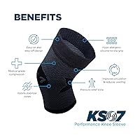 Vista 3 de OrthoSleeve Rodillera de compresión para ACL, MCL, recuperación de lesiones, desgarro de menisco, dolor de rodilla, dolor de rodillas, tendinitis