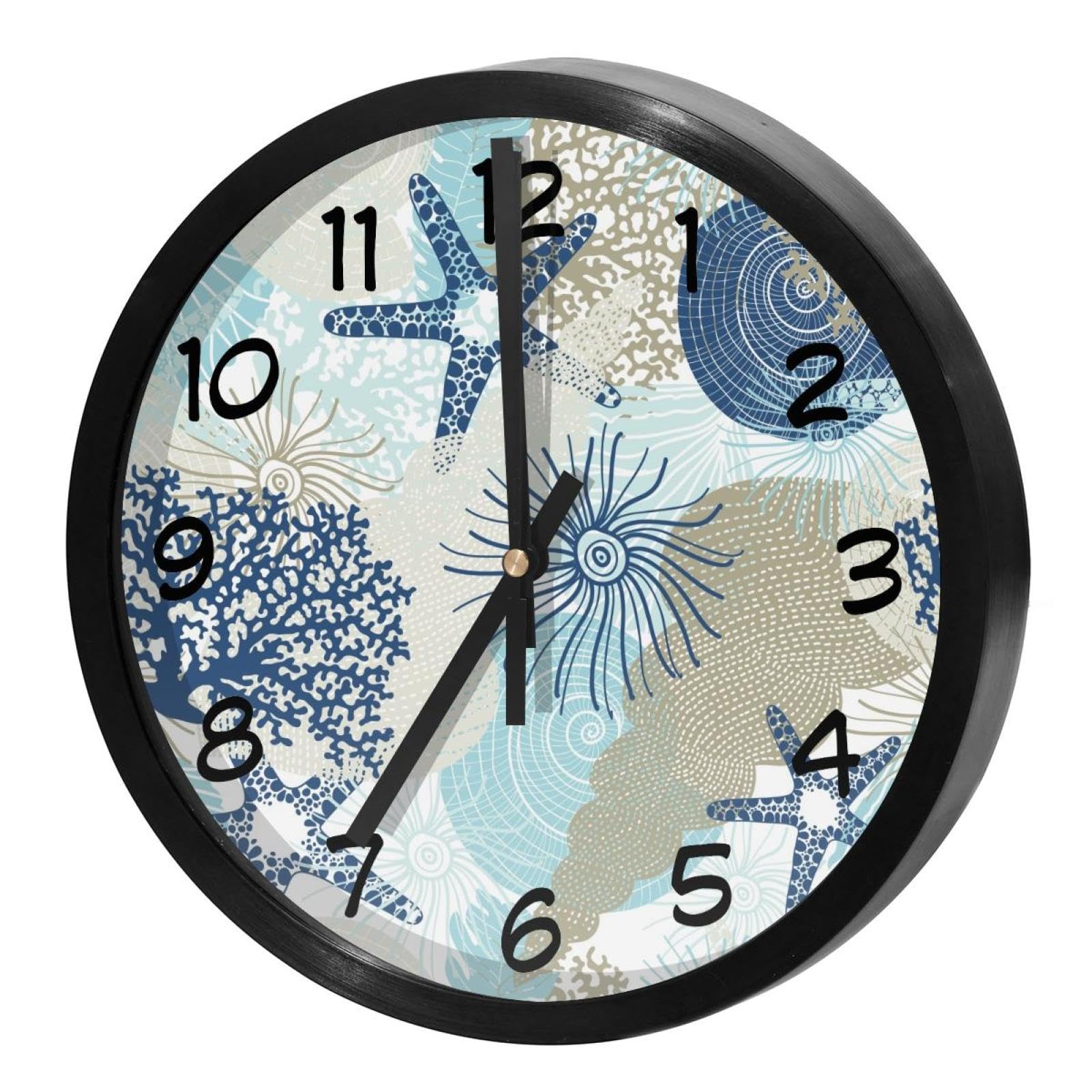 Horloge murale ronde algues sous-marines pour décorer le salon et la maison
