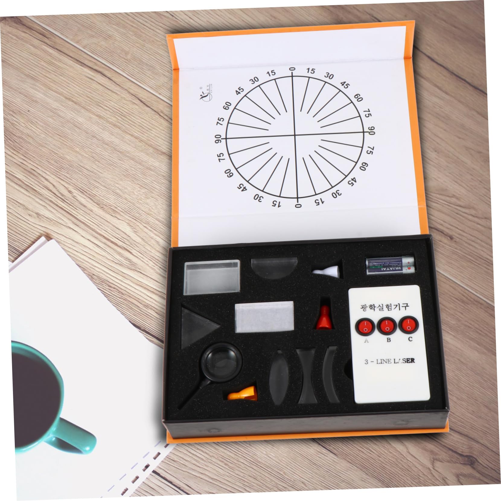 Gatuida Kit Optique Physique 17 Pièces Prismes, Lentilles Convexes et Concaves pour Laboratoire D’optique, Outil Pédagogique pour Enseignement des Sciences et Couleur Aléatoire