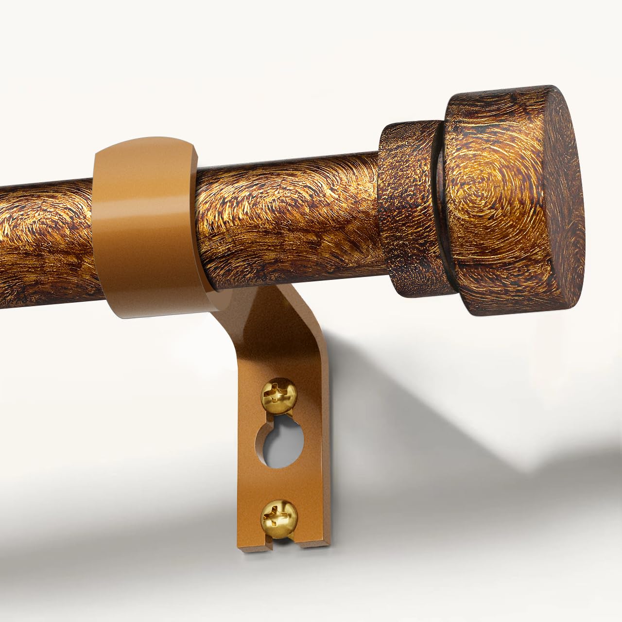 Black Curtain Rods - Adjustable & Heavy Duty -24