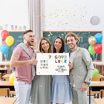 Outus Large Farewell Greeting Card, Good Luck Going Away Gift Coworker Leaving Card, 21.6 x 13.8 Inch Giant Guest Signature Gift for Coworkers, Happy Retirement Party Supplies