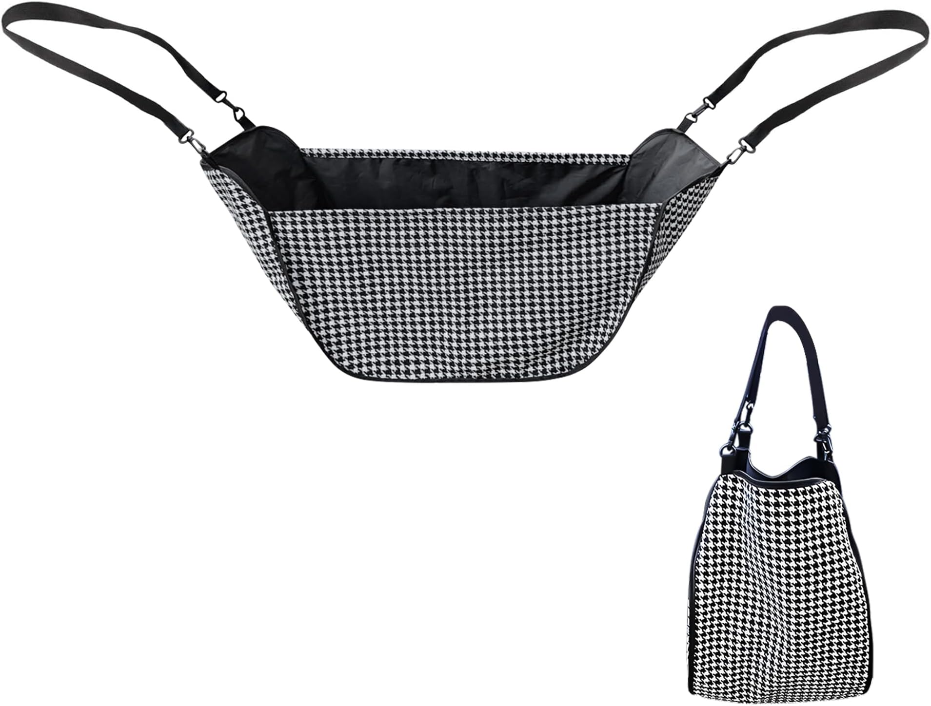 gzpynsgaoh 2025 New Plaid Car Seat Storage Bag - Large Capacity Passenger Seat Storage Travel Bag, Shopping Shoulder Bag, Reusable Tote with Drawstrings.