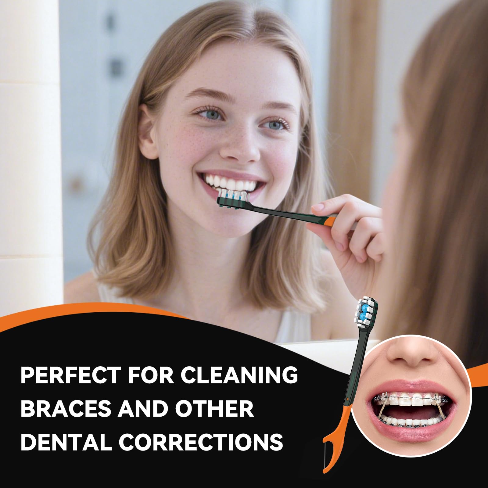 YUNCHI 12 sztuk mini szczoteczki do zębów 5 w 1 To Go, jednorazowe szczoteczki do zębów z pastą do zębów | wykałaczka | skrobak do języka | nić dentystyczna, przenośna podróżna szczoteczka do zębów