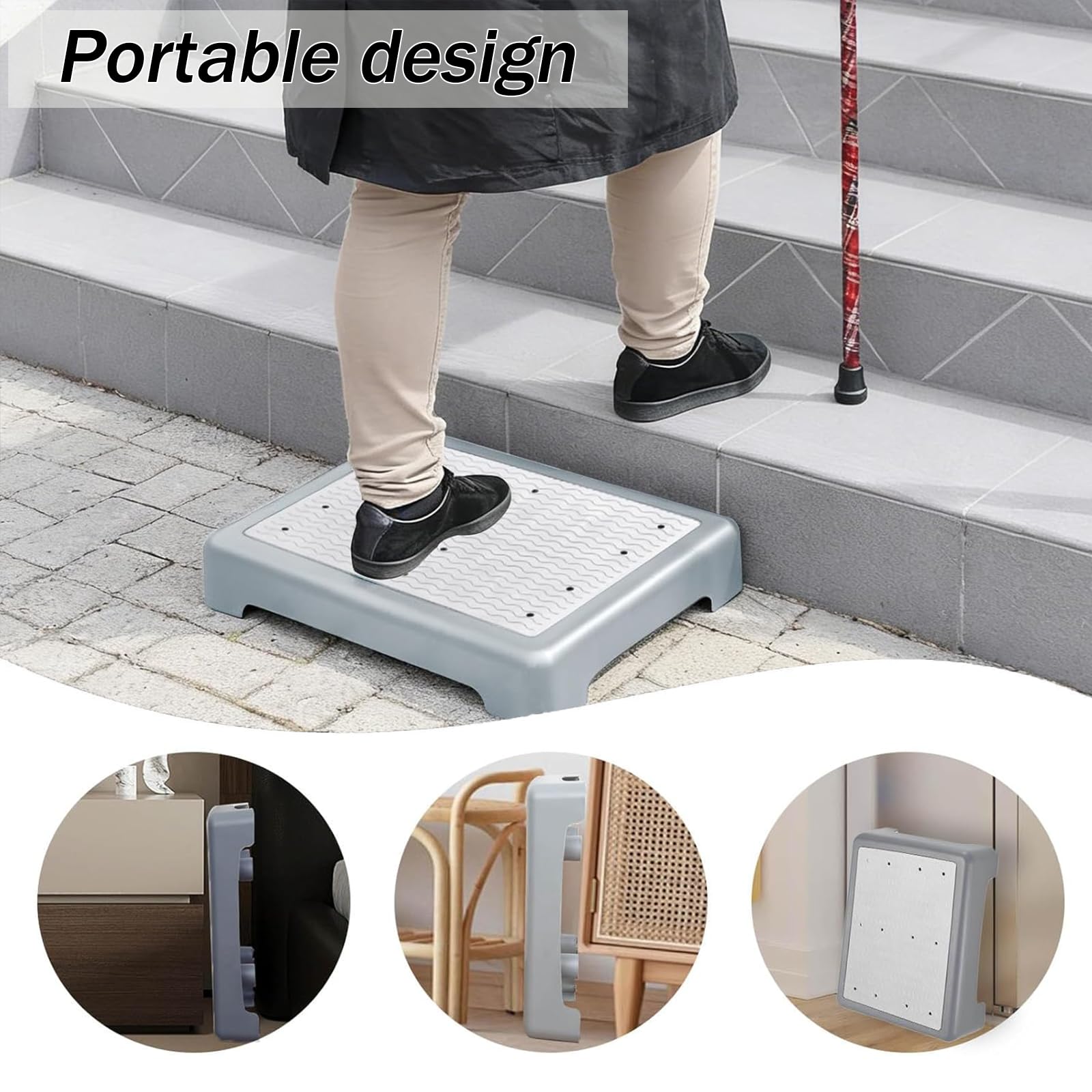 Pedana antiscivolo da 9 cm, camminata piede anziana | Passeggiata Doccia Piede per Doccia, Vasca da bagno, Auto, Interno ed Esterno, Capacità di Carico: 220 Kg