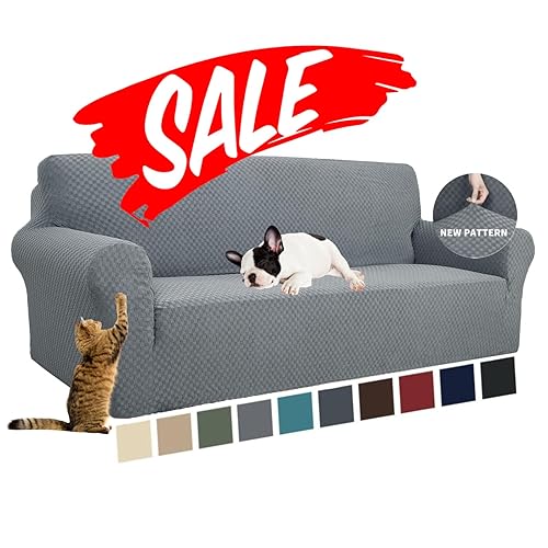 YEMYHOM Couch Cover Latest Jacquard Design High Stretch Sofa Covers