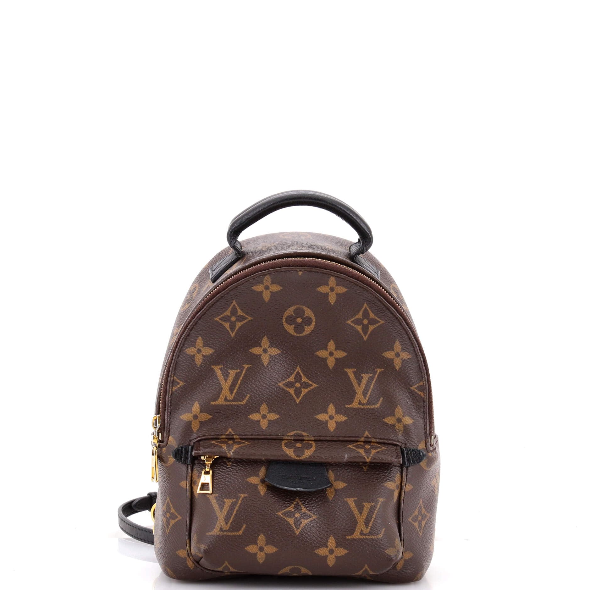 Pre-Loved Palm Springs Backpack Monogram Canvas Mini, Brown