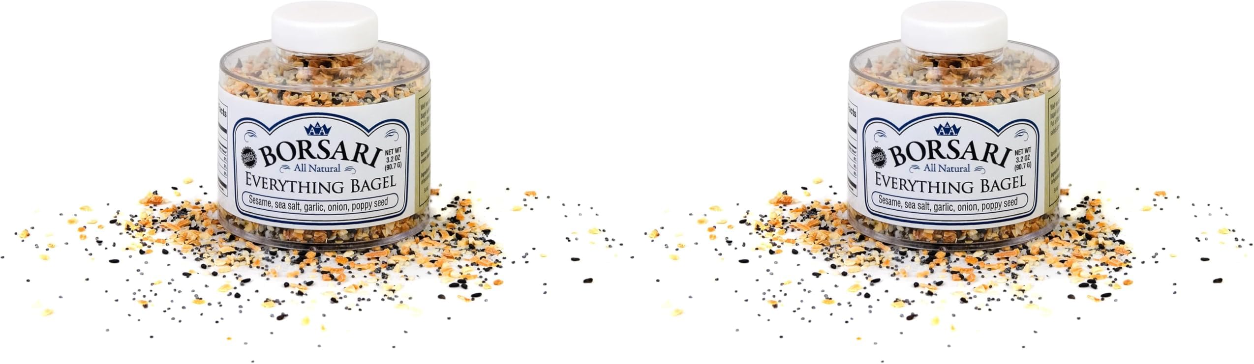 Borsari Everything Bagel Seasoning, 3.2 OZ (Pack of 2)