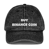 Buy Binance Coin Hat Embroidered Vintage Cotton Twill Cap