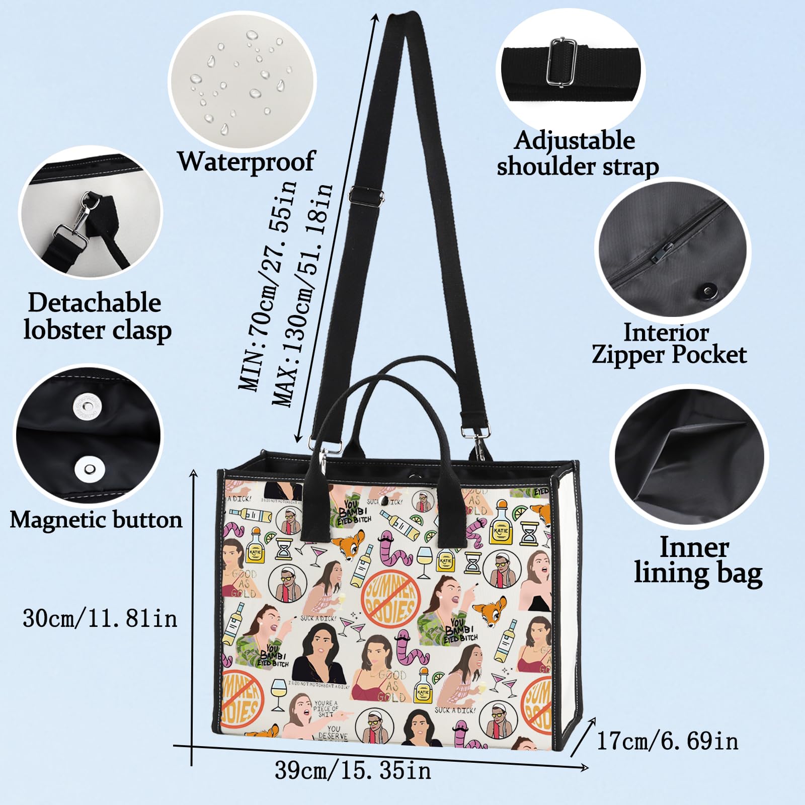 LEVLO Vanderpump Reality TV Show Cosmetic Makeup Bag Vanderpump Fans Gift Vanderpump Makeup Zipper Pouch Bag for TV Show Fans Summer Rodies LT - Image 2