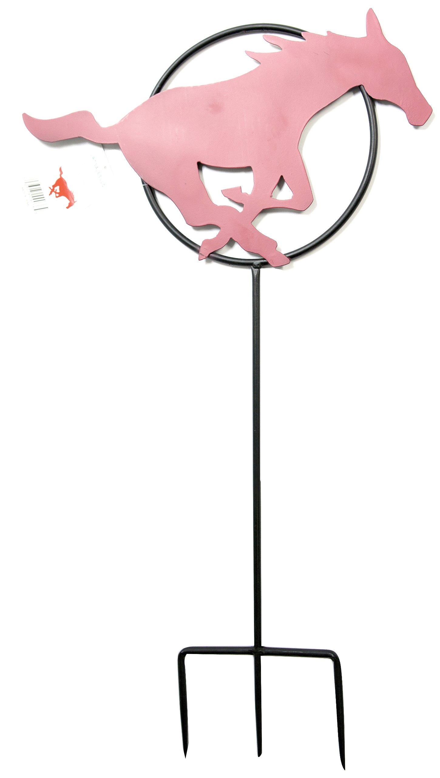 LRT SALES LLCNCAA SMU Mustangs Collegiate Wrought Iron Flower Bedding Yard Decor, Black/SMU Red, 25-Inch