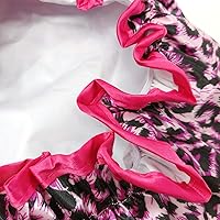 Vista 8 de Wrapables® Elegantes gorros de ducha impermeables de doble capa (juego de 4), estampado animal y puntos