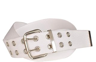 Double Prong Nylon web Belt 50mm Wide for Men fit up to 52", Heavy Duty Double Grommet Holes