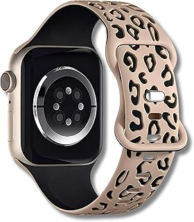 [Liberte555] アップルウォッチ バンド かわいい ベルト おしゃれ レディース スポーツ シリコン 互換 ヒョウ柄