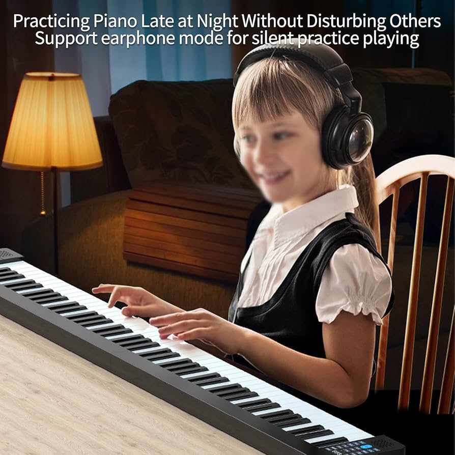 ✨電子ピアノ 88鍵盤 折り畳み 電子オルガン タッチレスポンス鍵盤✨充電可能 Amazon | 61鍵折りたたみ式電子ピアノ 多機能電子オルガン 61