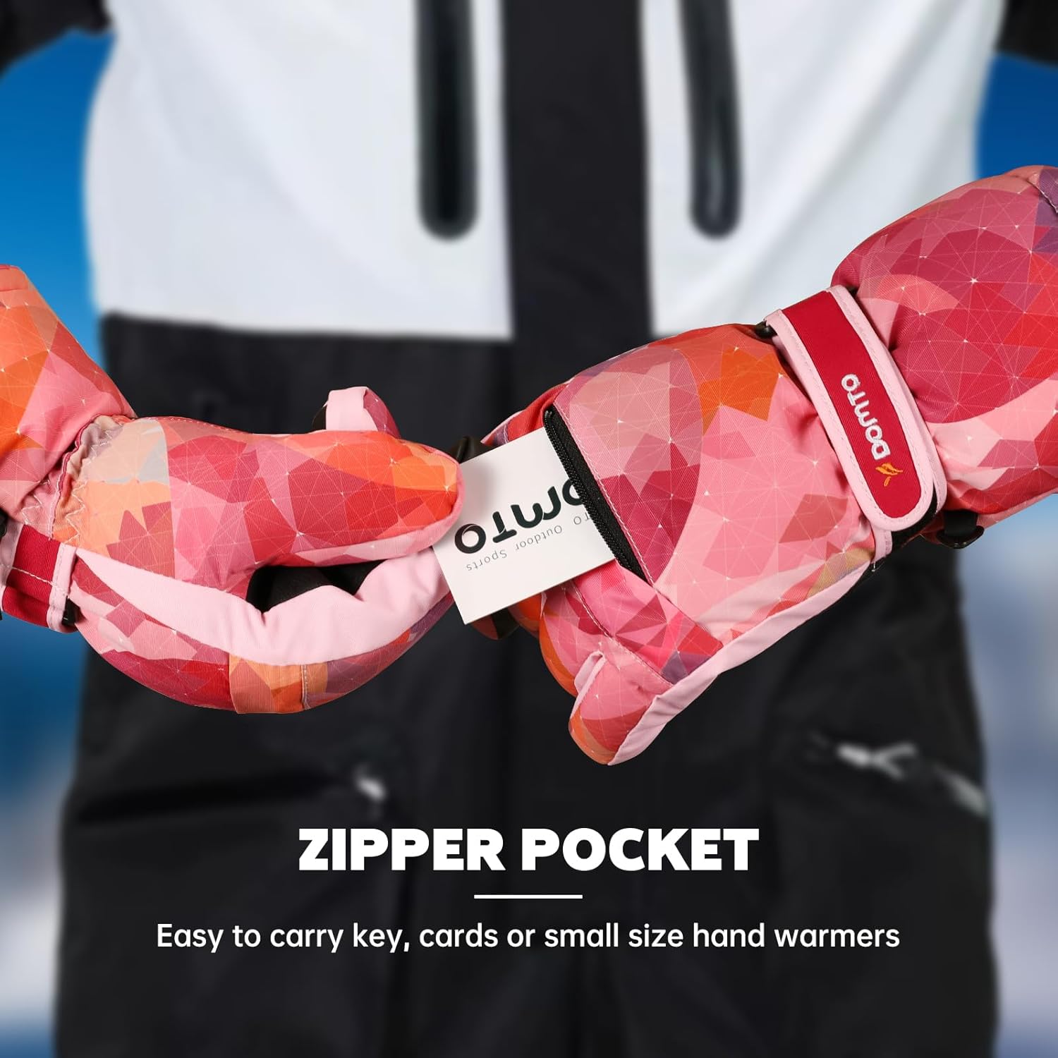 Ski Gloves for Men Women Kids - Waterproof Thermal Winter Snow Gloves, Touchscreen Compatible for Skiing, Snowboarding, Cold Weather, Parent-Child Outdoor Activities - Image 5