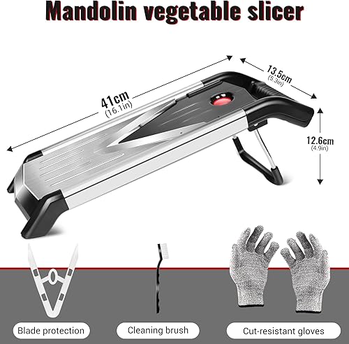 Miniatura 7 de MASTERTOP Cortador ajustable de alimentos y cortador de verduras de acero inoxidable