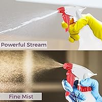 Vista 3 de DilaBee Botella de spray de plástico (paquete de 2) – Botellas de spray vacías de 16 onzas para limpieza, jardinería y parrilla – Botella de spray