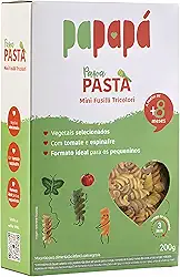 Papapá, Macarrão Infantil, Papa Pasta, Mini Fuzilli Tricolori, Vegetais, 200g, Verde