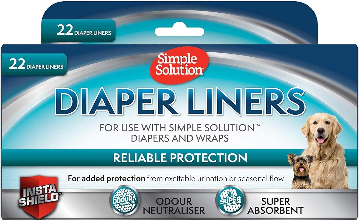 Simple Solution Jednorazowe wkładki do pieluch dla psów Ultra-chłonne, opakowanie 22 szt.
