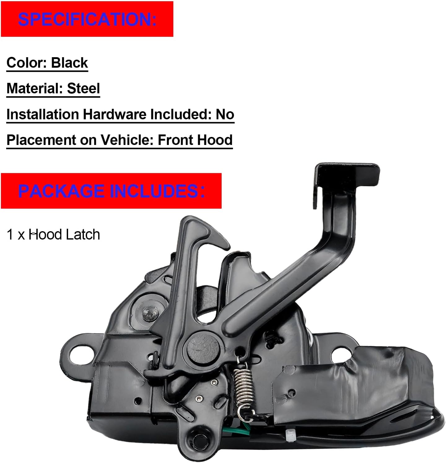 SMMS Hood Latch for Toyota Camry Base LE SE Hybird 2007-2011 Replace OE: 5351006180
