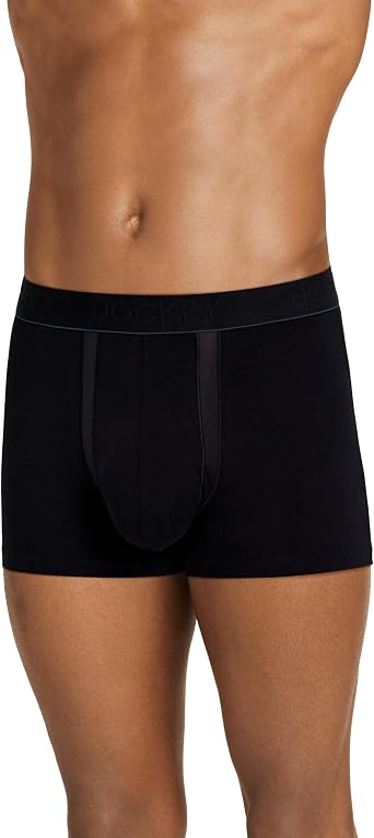Jockey Men's Underwear Chafe Proof Pouch Cotton Stretch 3 Trunk - 3 Pack